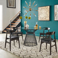 Sheeba Round Caged Metal Base 5 Piece Dining Set By Inspire Q Modern