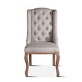 Sheen Off White Tufted Linen Dining Chair