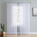 Sheer Voile Tab Top Window Curtain Panels For Living Room Bedroom Set Of 2 Panels