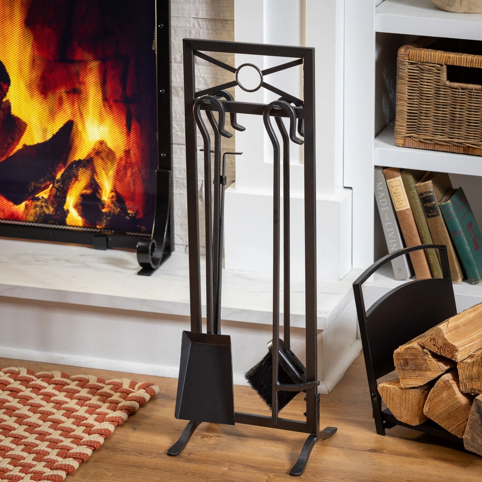Sheffield 5 Piece Metal Fireplace Tool Set 30 In