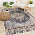 Salma Grey Blue Transitional Soft Touch Rug