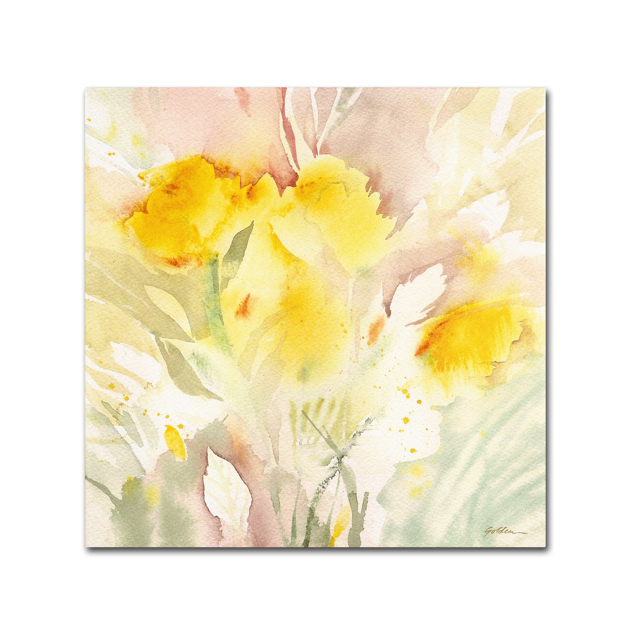 Sheila Golden Wildflower Memory Canvas Art