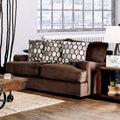 Sheila Transitional Modern English Style Velvet Loveseat By Furniture Of America