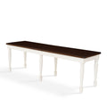 Copper Grove Dumbea White Dining Bench With Espresso Seat