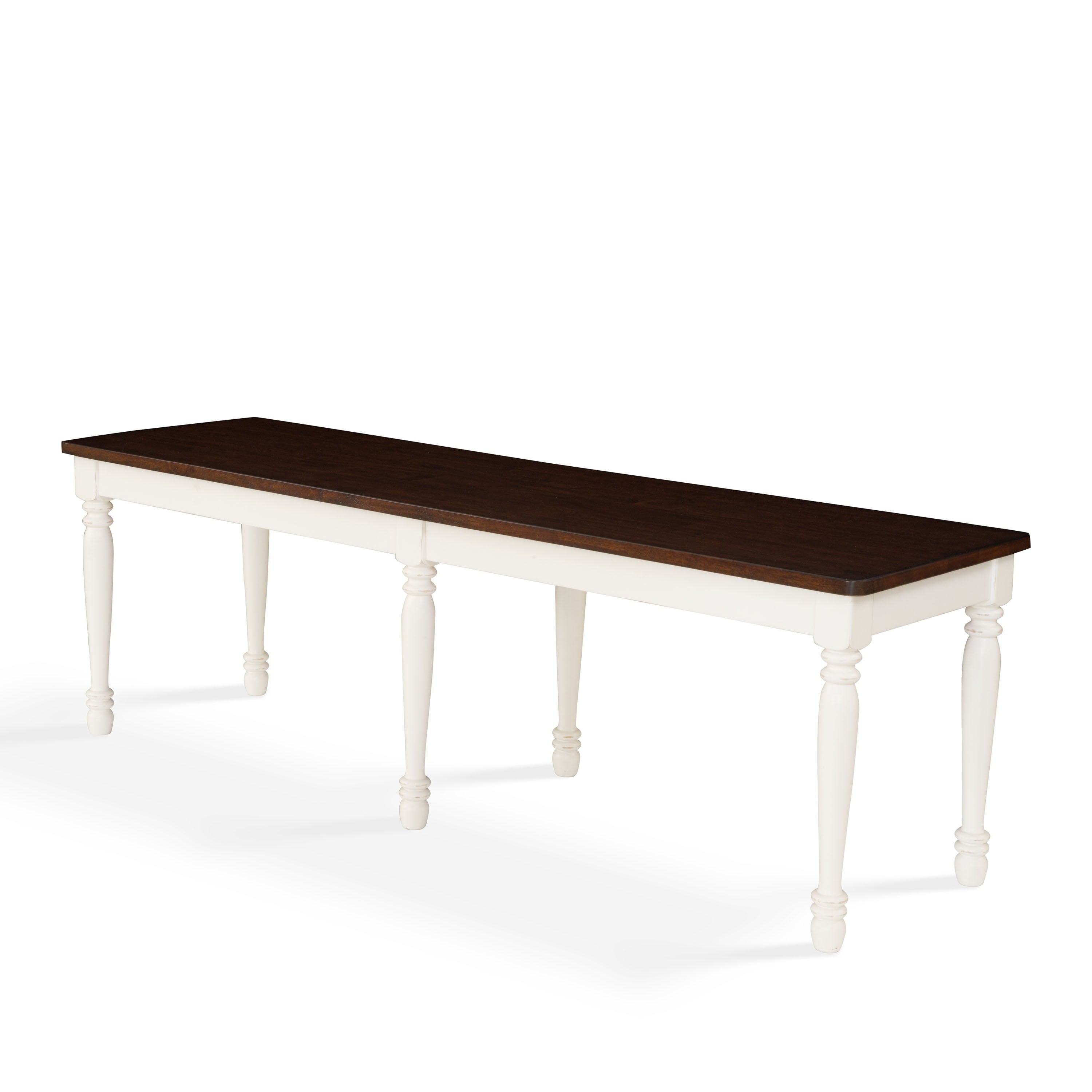 Copper Grove Dumbea White Dining Bench With Espresso Seat