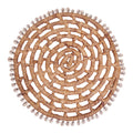 Shell Trimmed Water Hyacinth Round Placemats Set Of 4 Handwoven Coastal Woven Design For Dining Table Settings 15