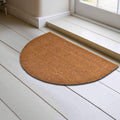 Sheltered Half Round Front Door Mat Braided Coir Coco Rubber Rug