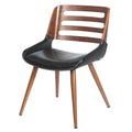 Shelton Brown And Black Faux Wood Metal Side Chair
