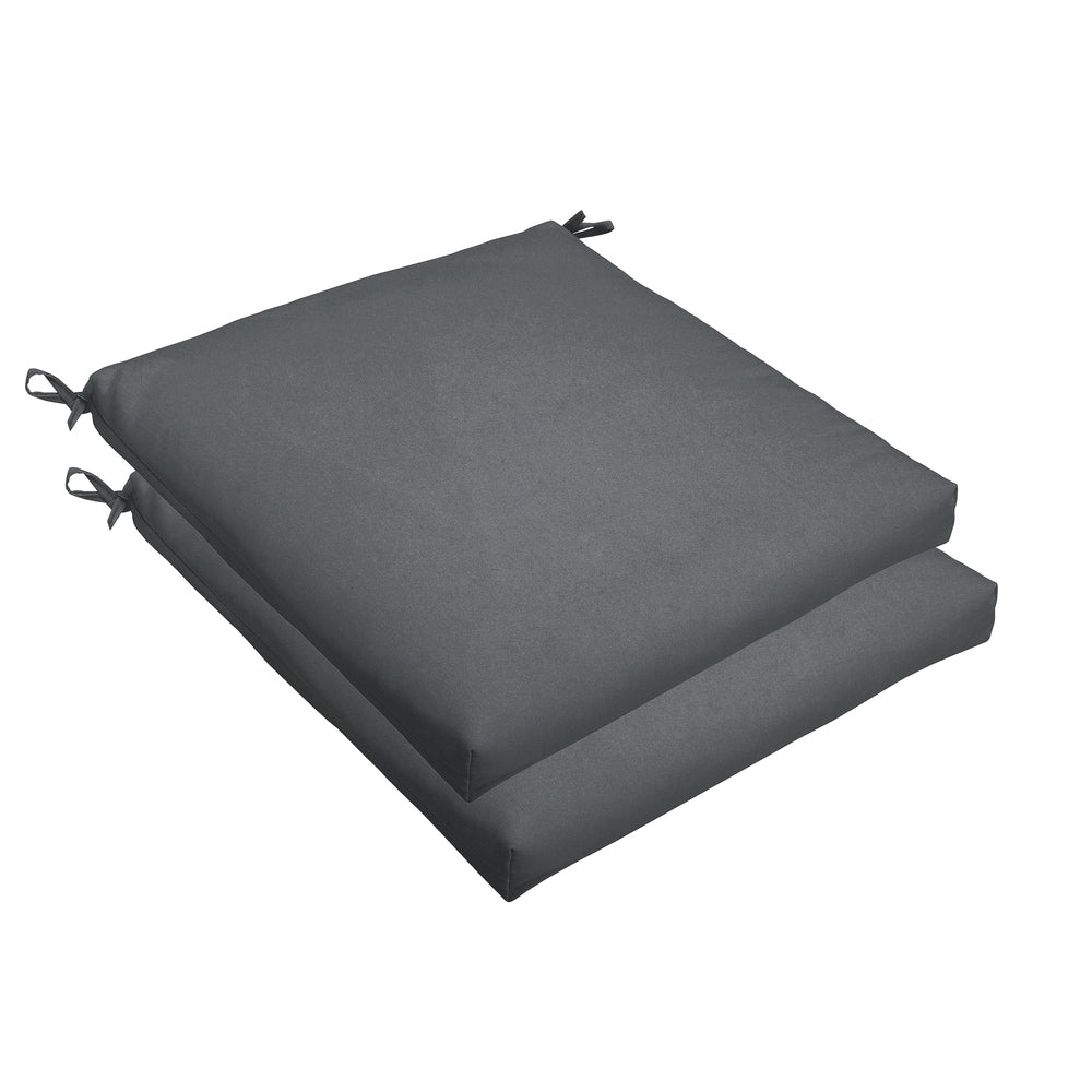 Shelton Sunbrella Charcoal Indoor Outdoor Chair Bristol Cushion Set