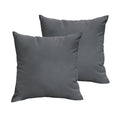 Shelton Sunbrella Charcoal Indoor Outdoor Knife Edge Pillow Set