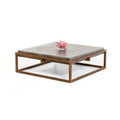 Modrest Shepard Dark Grey Concrete Steel Coffee Table