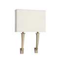 Sheridan 18 Inch Champagne Led Wall Sconce Cream Linen Shade