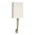 Sheridan 19 Inch Champagne Led Wall Sconce Cream Linen Shade