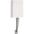 Sheridan 19 Inch Satin Nickel Led Wall Sconce Linen Acrylic Shade