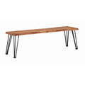 Carbon Loft Meyers Natural Acacia And Gunmetal Bench