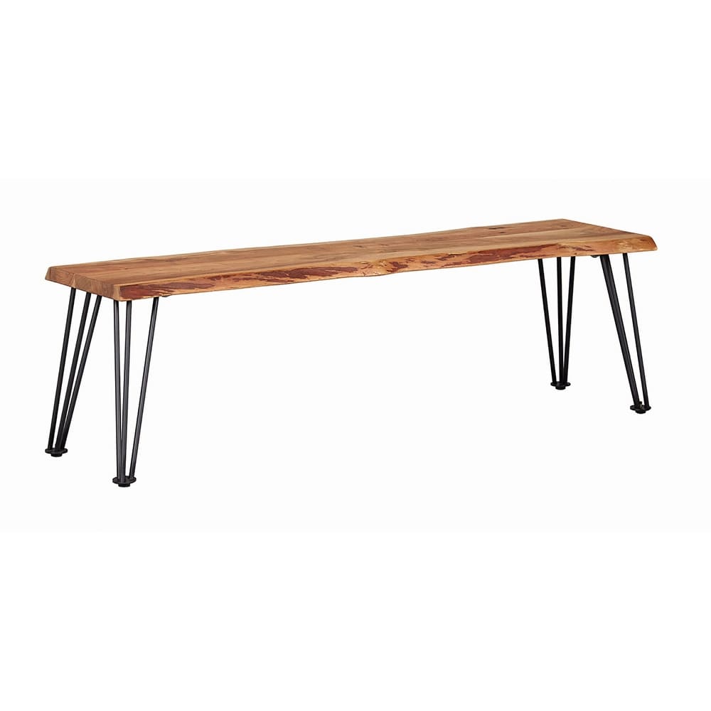 Carbon Loft Meyers Natural Acacia And Gunmetal Bench