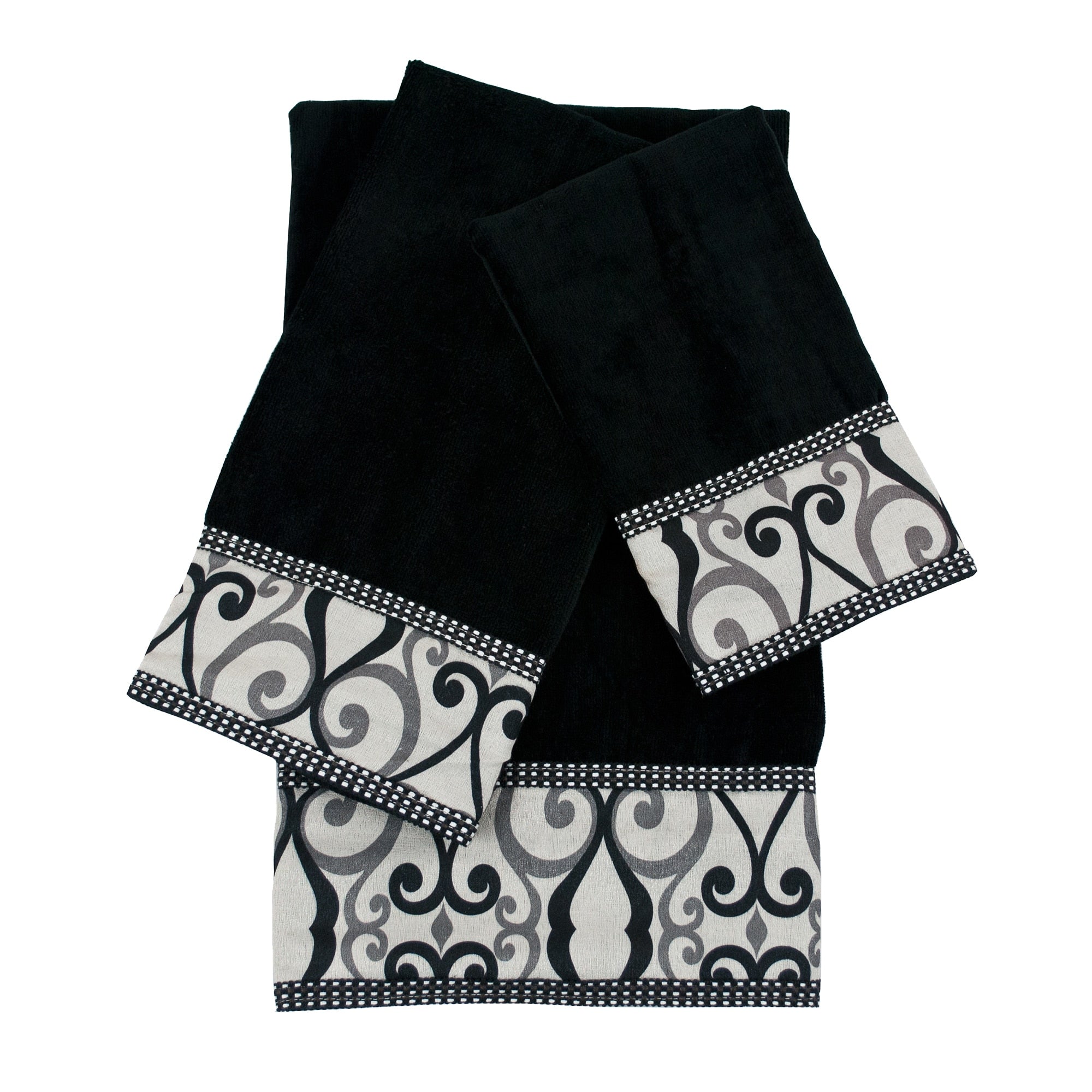 Sherry Kline Abingdon 3 Piece Decorative Embellished Towel Set