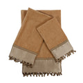 Sherry Kline Altadore Gold 3 Piece Decorative Embellished Towel Set