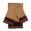 Sherry Kline Altadore Magenta 3 Piece Decorative Embellished Towel Set