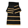 Sherry Kline Black Triple Row 3 Piece Towel Set