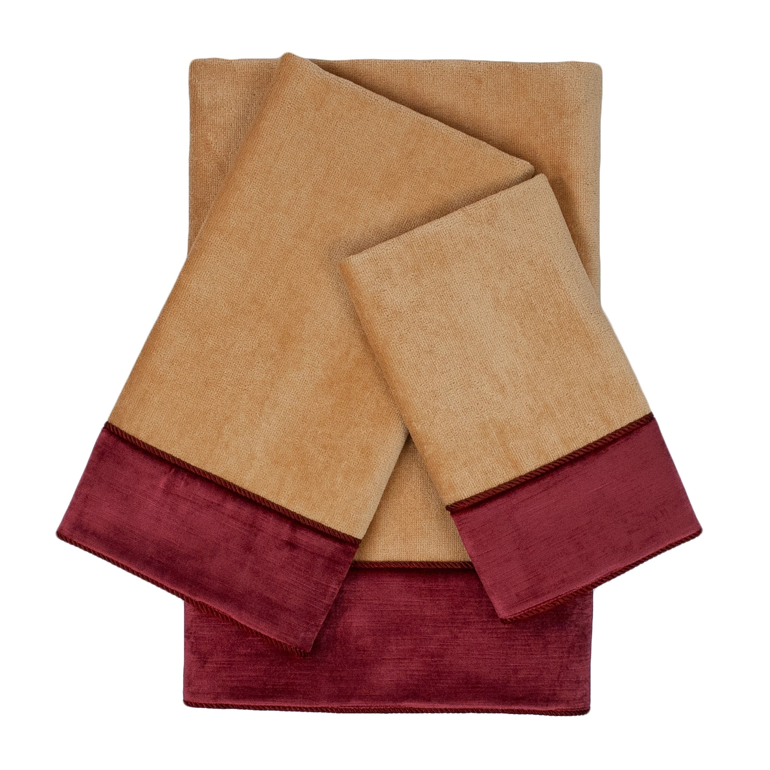Sherry Kline Centinela 3 Piece Embellished Towel Set 13 X 18 X 0.5 16 X 25 X 0.5 25 X 48 X 0.5