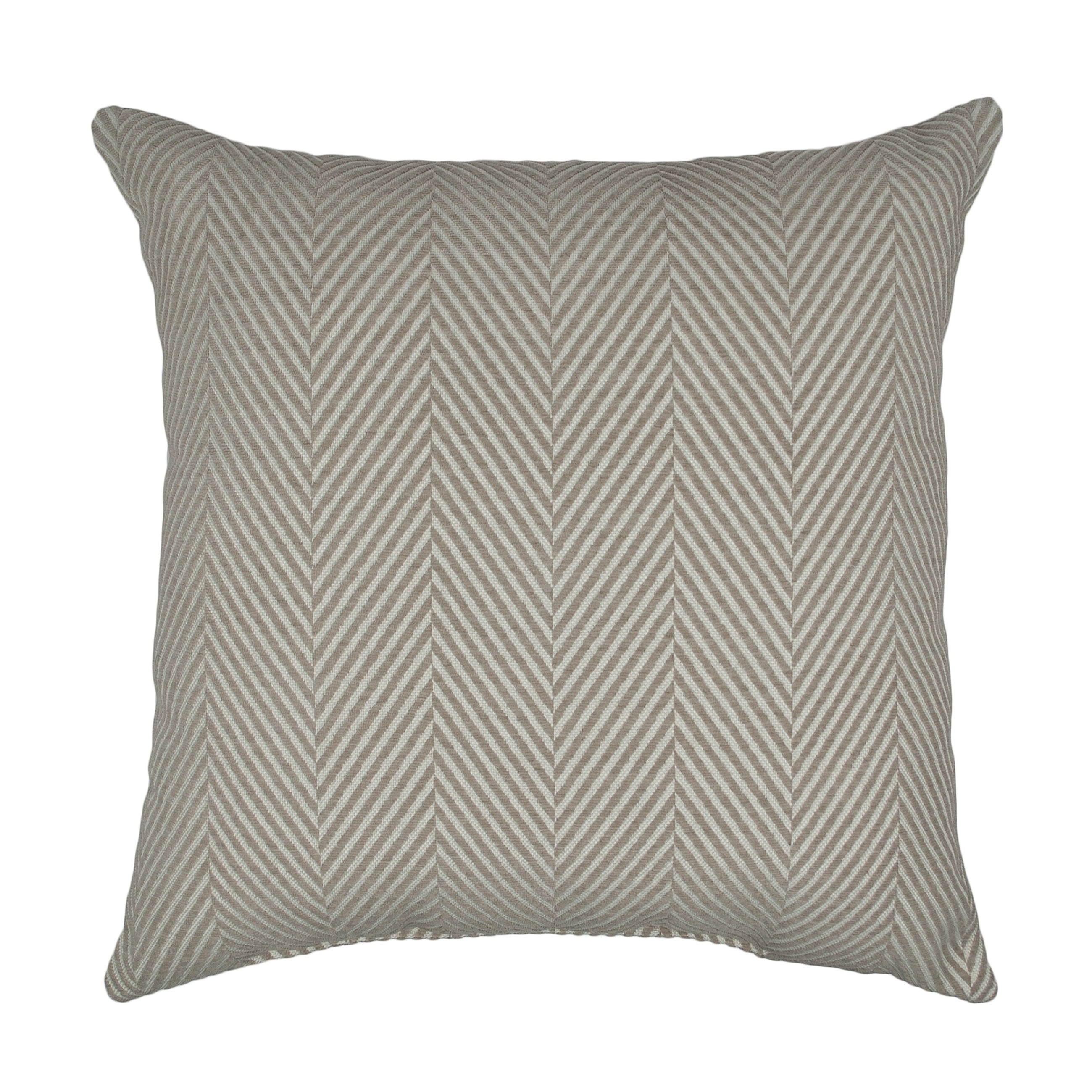 Sherry Kline Chevron Chenille 20 Inch Decorative Pillow Taupe