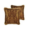 Sherry Kline China Art Brown 20 Inch Decorative Throw Pillows Set Of 2