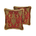 Pchf China Art Red 20 Inch Decorative Throw Pillows Set Of 2