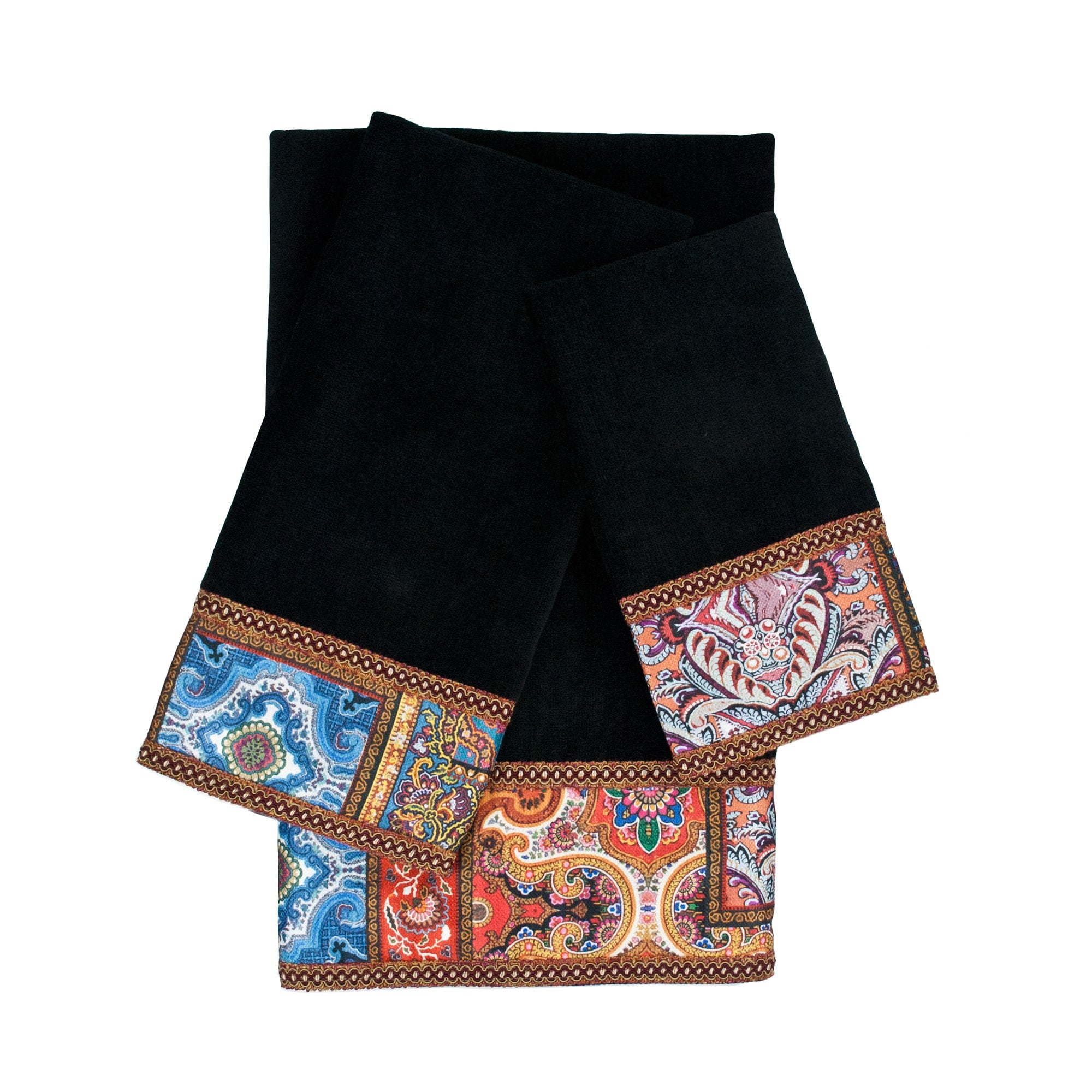 Sherry Kline Dawson 3 Piece Embellished Towel Set
