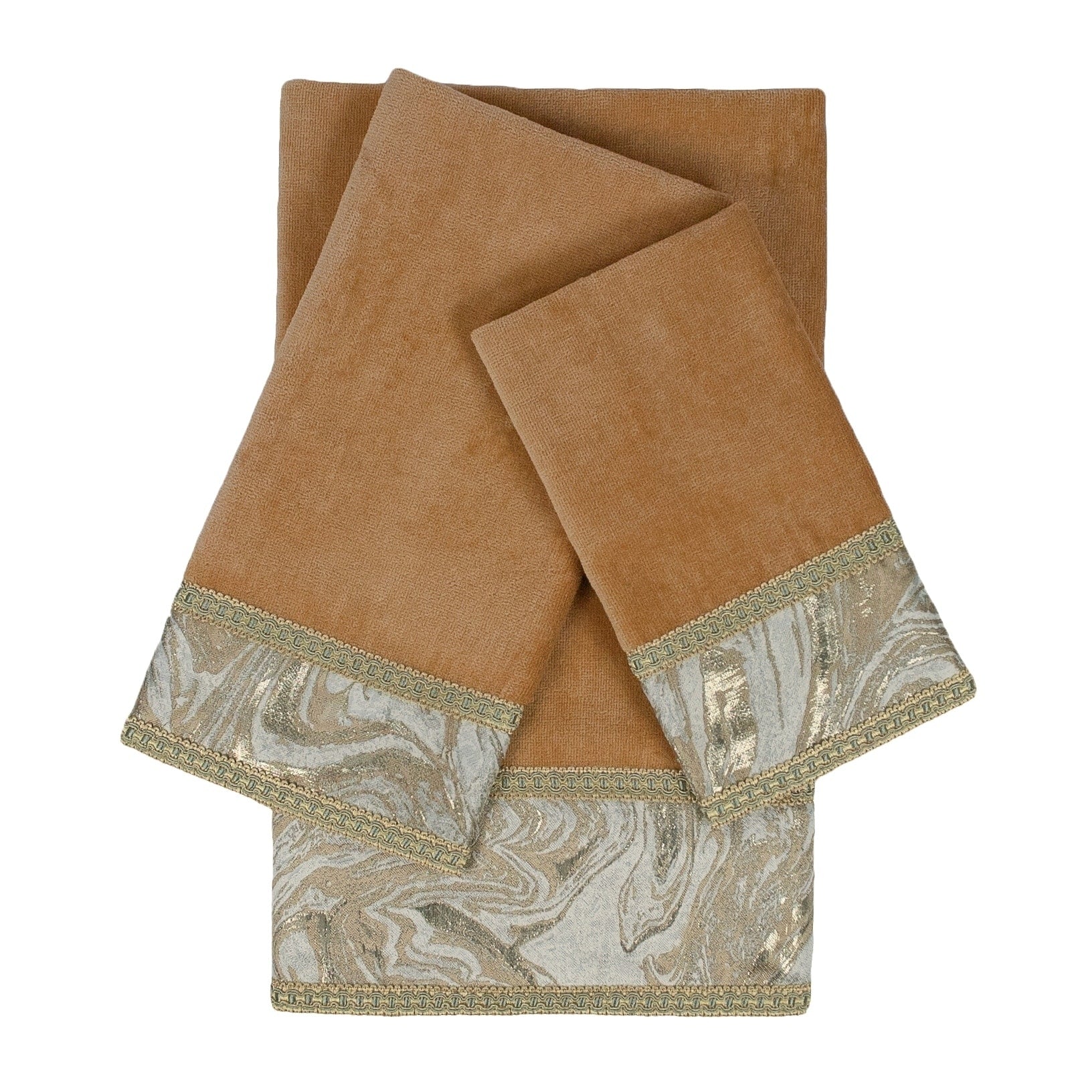 Sherry Kline Earlington Nugget 3 Piece Embelished Towel Set