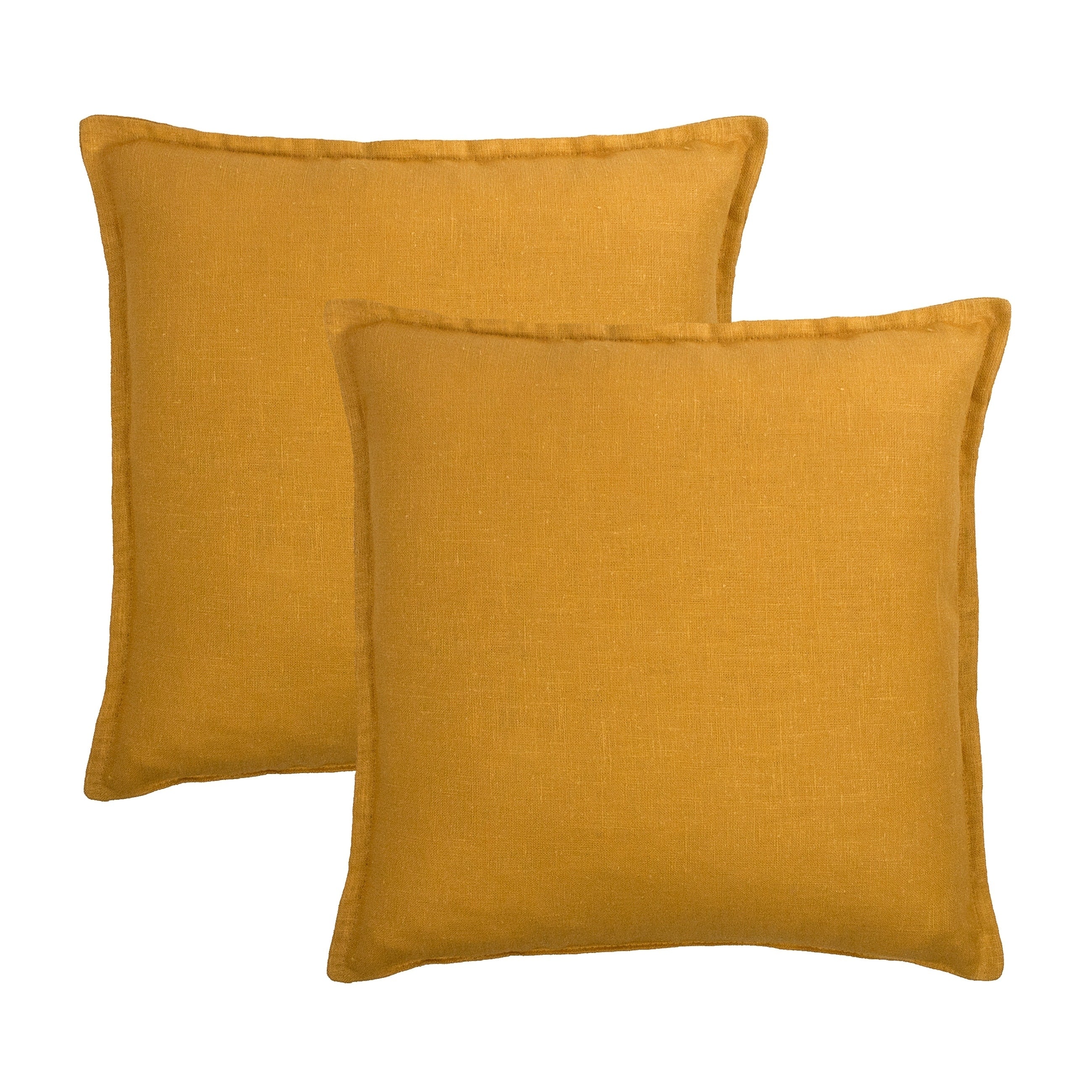 Sherry Kline Frisco Linen Amber Reversible 20 Inch Decorative Pillow Set Of 2