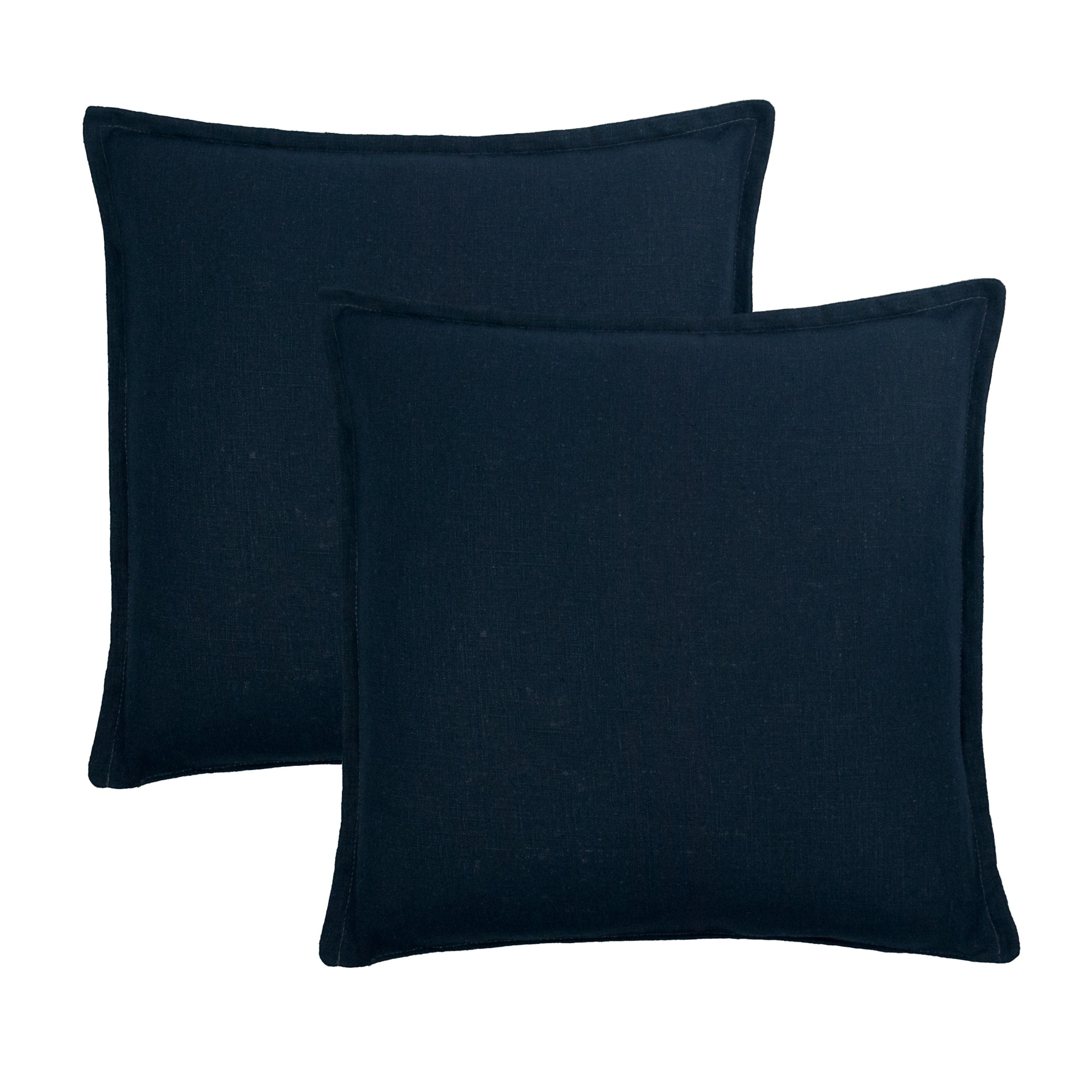 Sherry Kline Frisco Linen Dark Blue Reversible 20 Inch Decorative Pillow Set Of 2