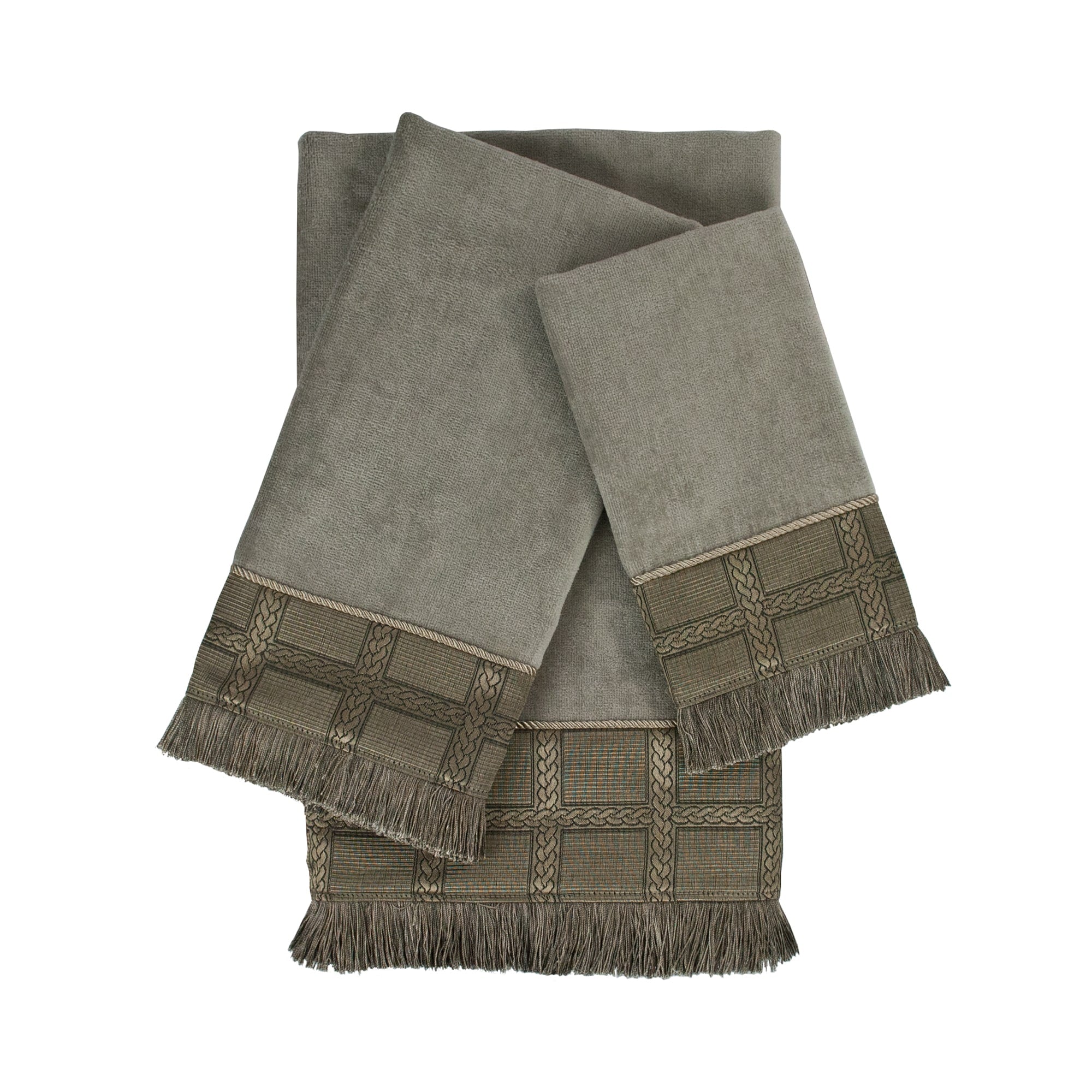 Sherry Kline Landers 3 Piece Embellished Towel Set