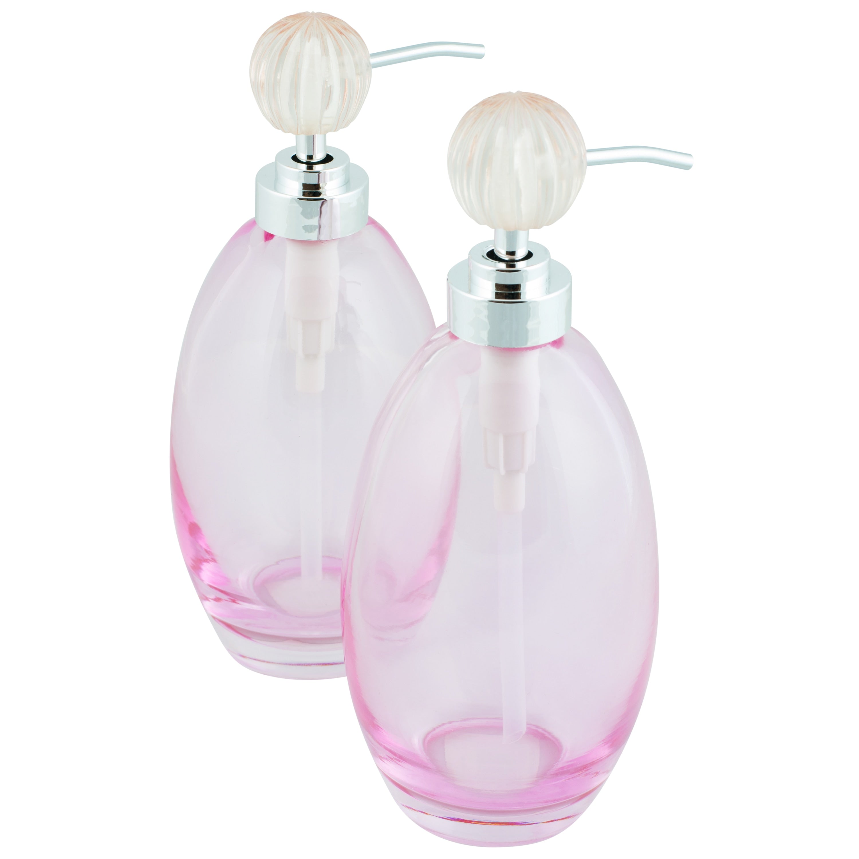 Sherry Kline Lisette Pink Glass Lotion Soap Dispenser