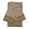 Sherry Kline Luxuriant Taupe 3 Piece Embellished Towel Set 13 X 18 X 0.5 16 X 25 X 0.5 25 X 48 X 0.5