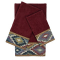 Sherry Kline Maricopa Red 3 Piece Embellished Towel Set