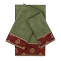 Sherry Kline Melbourne Sage 3 Piece Embellished Towel Set 13 X 18 X 0.5 16 X 25 X 0.5 25 X 48 X 0.5