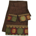 Sherry Kline Metro Brown Embellished 3 Piece Towel Set