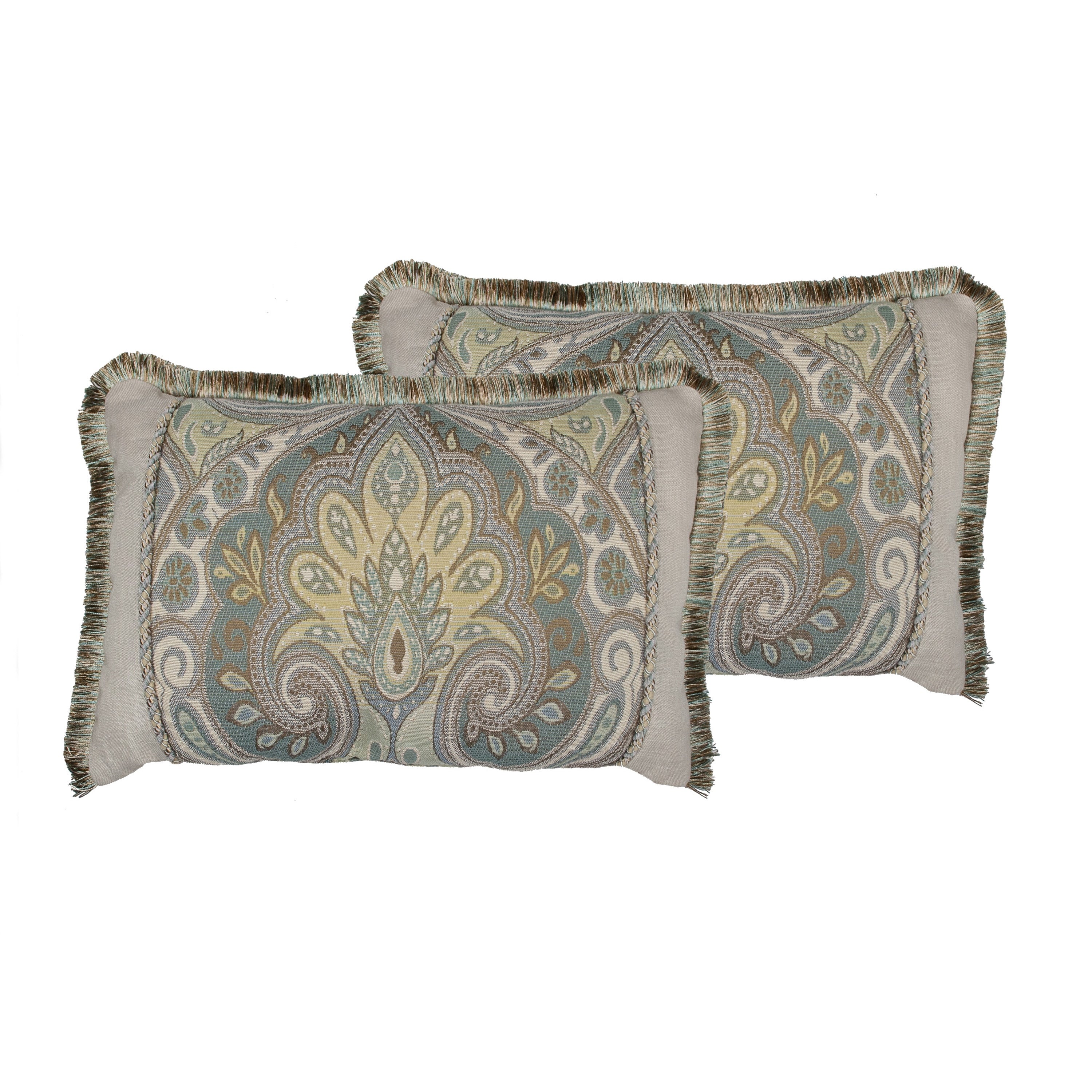 Sherry Kline Oasis Aqua Boudoir Throw Pillow Set Of 2