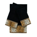 Sherry Kline Panthera Black 3 Piece Embellished Towel Set