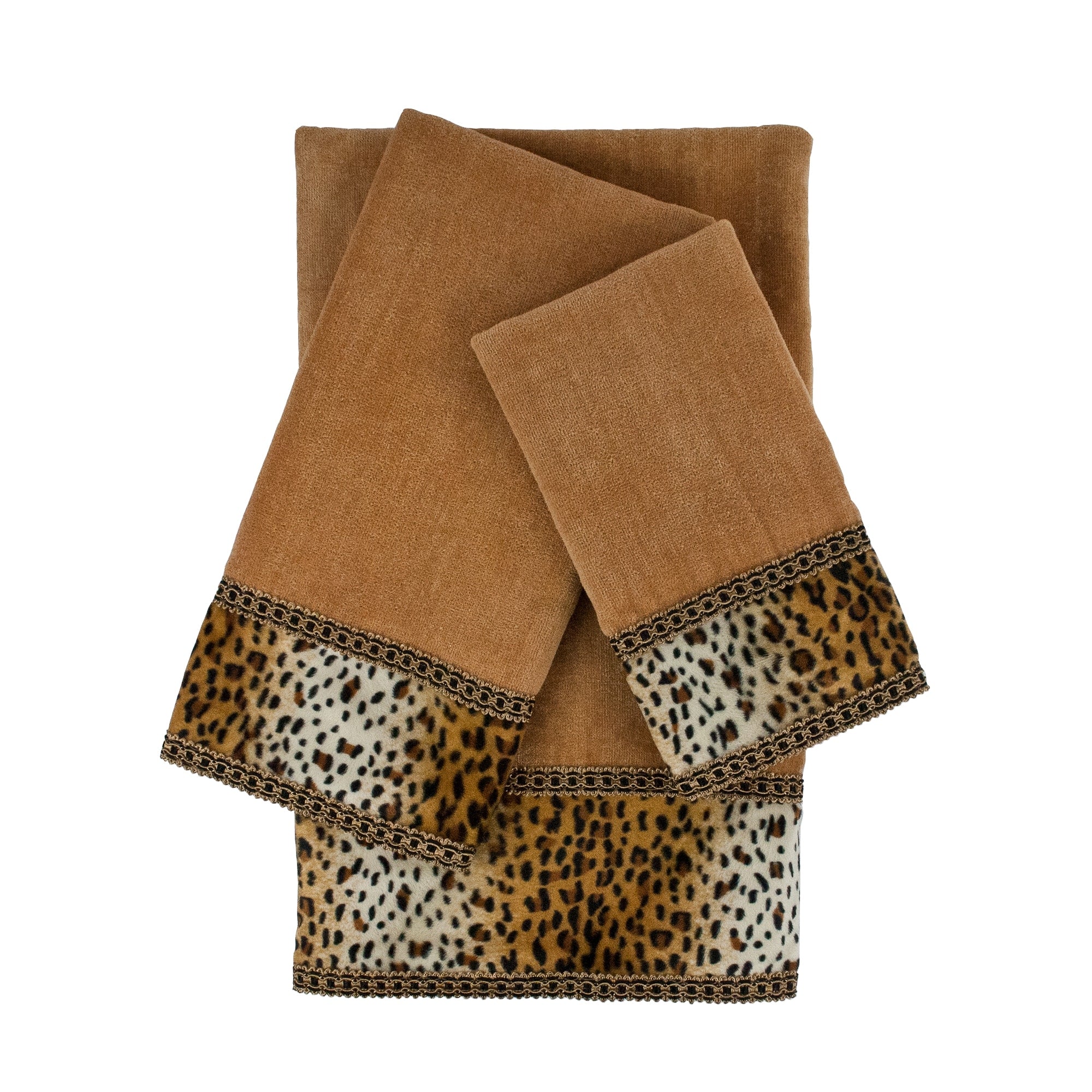 Sherry Kline Panthera Nugget 3 Piece Embellished Towel Set
