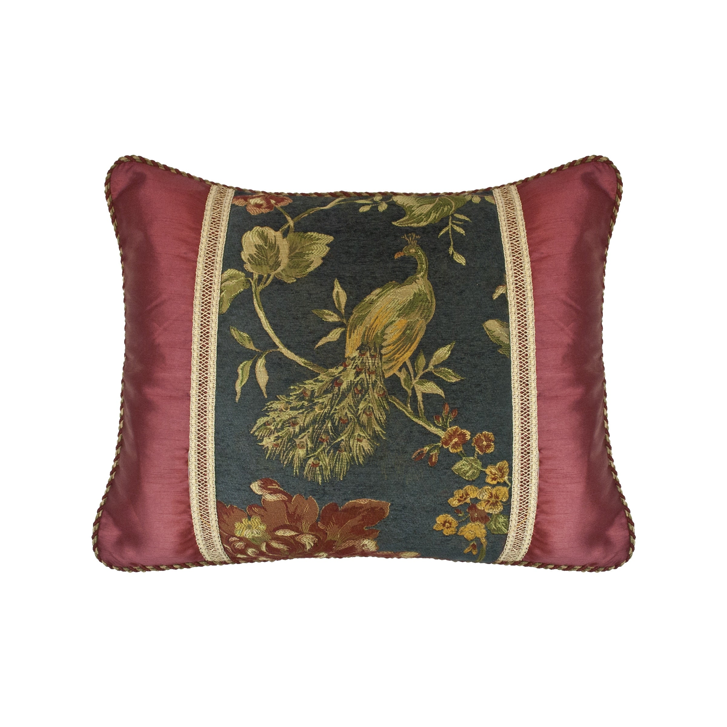 Sherry Kline Peacock 20 X 25 Inch Pieced Decorative Pillow Set Of 2