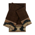 Sherry Kline Phoenix Brown 3 Piece Decorative Embellished Towel Set