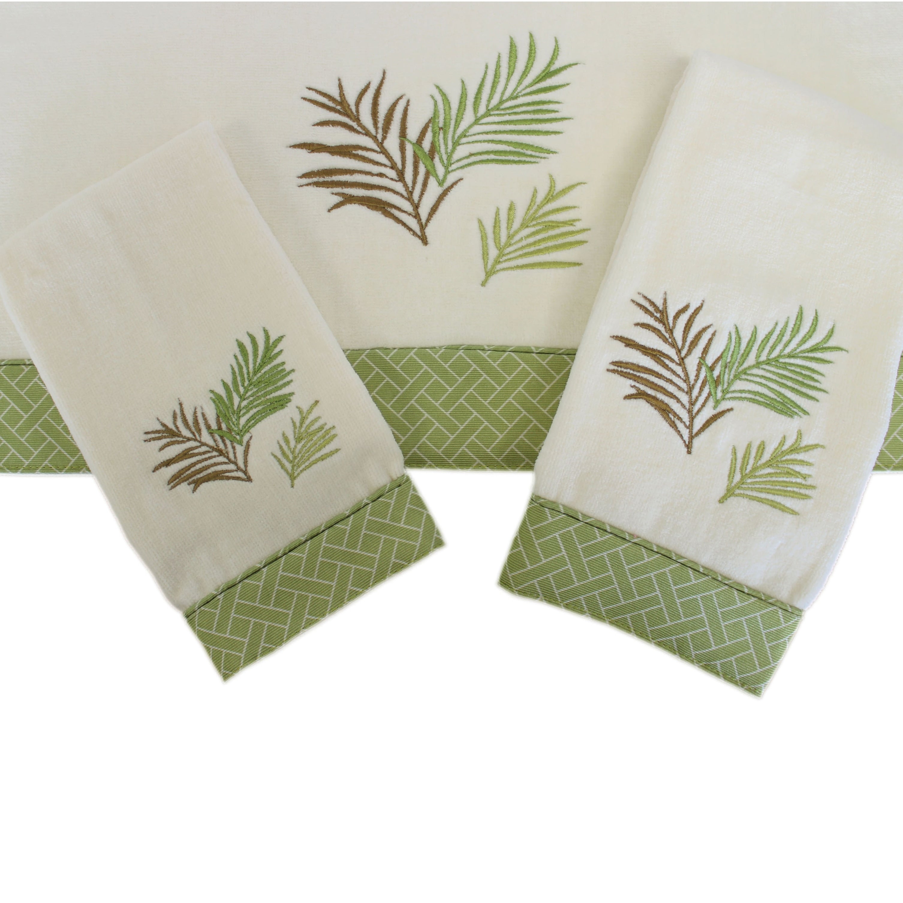 Sherry Kline Sago Palm Decorative 3 Piece Towel Set