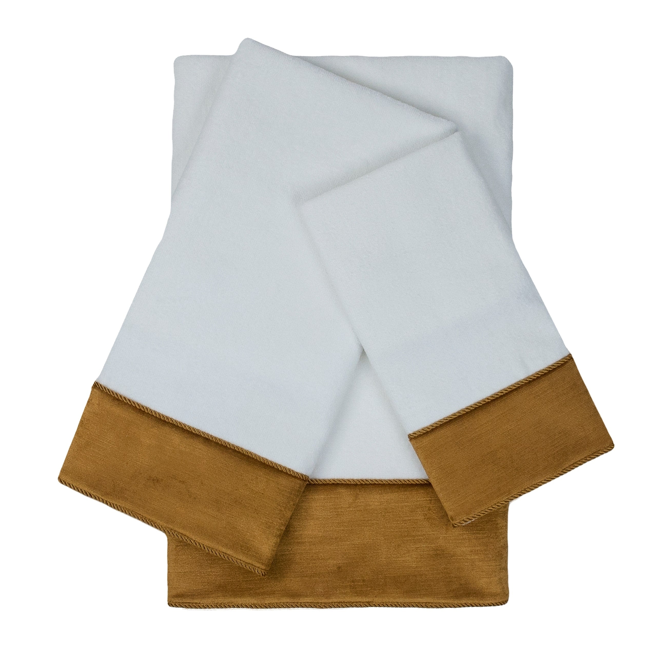 Sherry Kline Snowscape Gold 3 Piece Embellished Towel Set 13 X 18 X 0.5 16 X 25 X 0.5 25 X 48 X 0.5