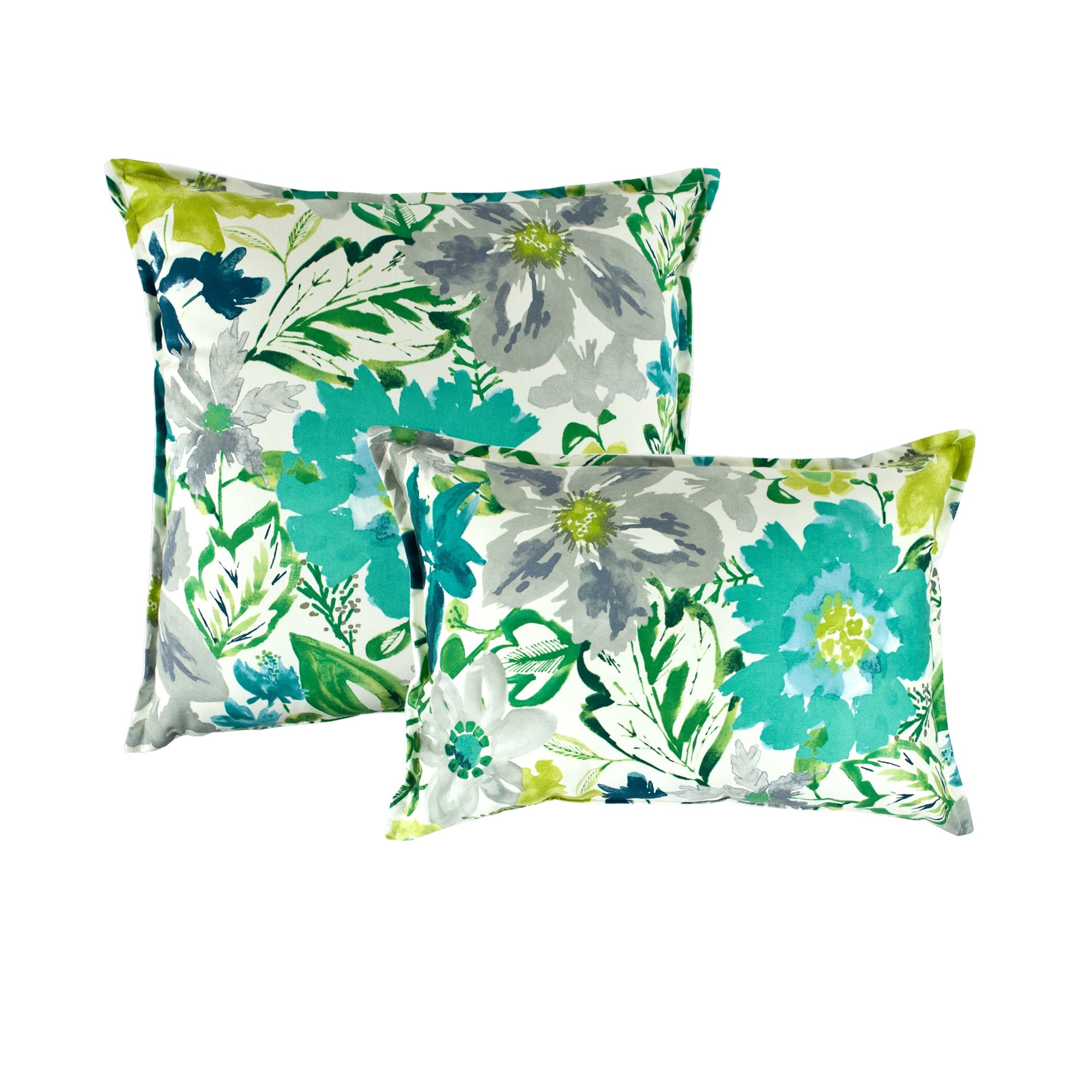 Sherry Kline Summer Floral Teal Combo Pillows Set Of 2