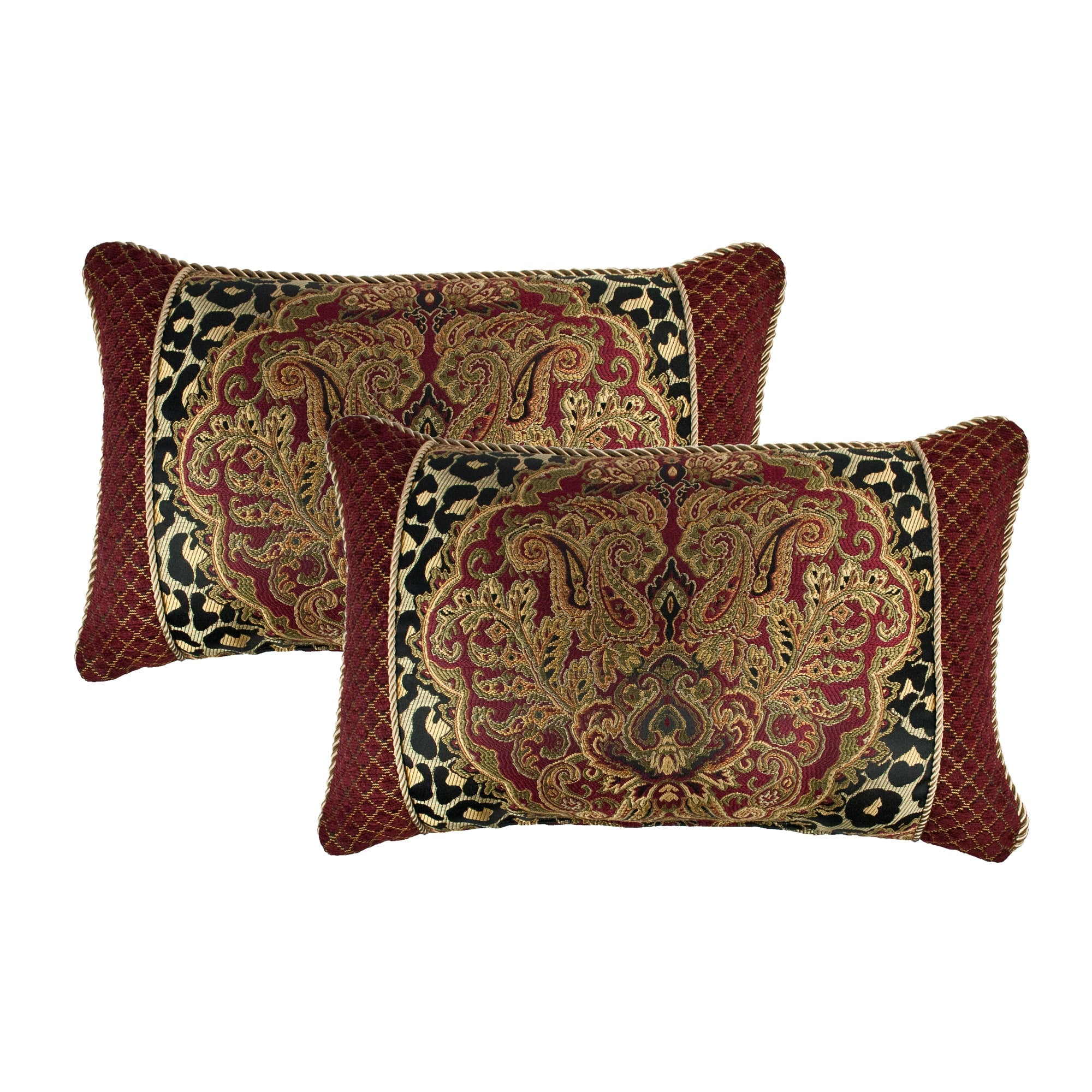 Sherry Kline Tangiers Boudoir Cord Decorative Pillow Set Of 2