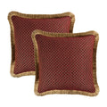 Sherry Kline Tangiers Red Chenille 18 Inch Decorative Pillow Set Of 2