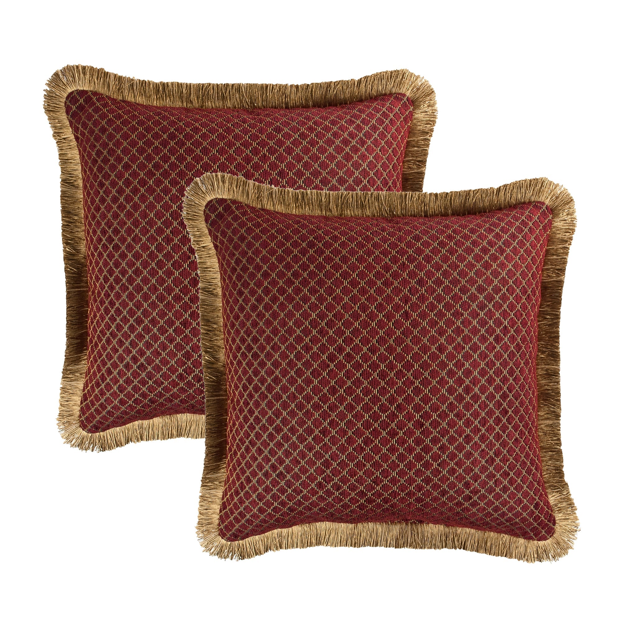 Sherry Kline Tangiers Red Chenille 18 Inch Decorative Pillow Set Of 2