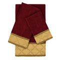 Sherry Kline Zenith Red 3 Piece Embellished Towel Set 13 X 18 X 0.5 16 X 25 X 0.5 25 X 48 X 0.5